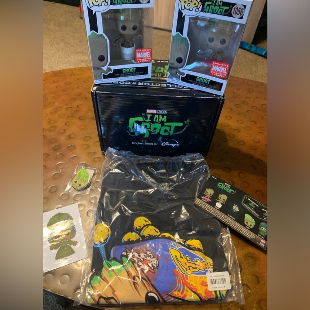 Funko Marvel Collector Corps Subscription Box, I Am Groot Disney Theme, T-Shirt